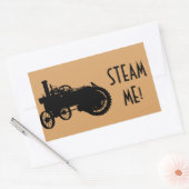 Dampfzug Motor Bauernhof Traktor Landschaftlich An Rechteckiger Aufkleber (Umschlag)