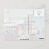 Dampfzug Motor der Eisenbahn in Takanawa durch Ikk Postkarte (Rückseite)