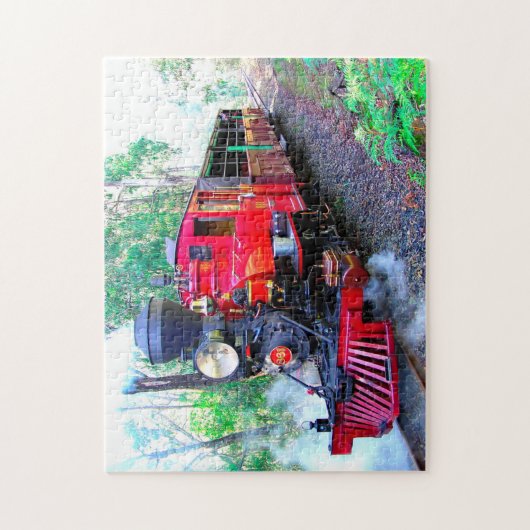 Dampfzug Motor Lokomotivbahn Puzzle (Vertikal)