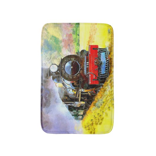 Dampfzug Motor Lokomotive 778 Badematte (Vorderseite Vertikal)