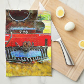 Dampfzug Motor Lokomotive 778 Geschirrtuch (Viertel Falte)