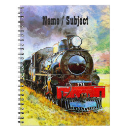 Dampfzug Motor Lokomotive 778 Name Notizblock