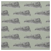 Dampfzug Motor Lokomotive auf Grau Stoff (Muster)