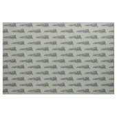 Dampfzug Motor Lokomotive auf Grau Stoff (Fat Quarter (45,7 x 55,9 cm))