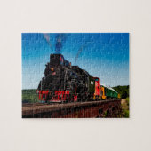 Dampfzug Motor Lokomotive Eisenbahn Jigsaw Puzz Puzzle (Horizontal)
