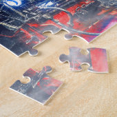 Dampfzug Motor Lokomotive Eisenbahn Puzzle (Seite)