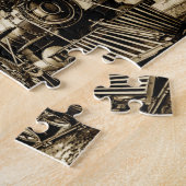 Dampfzug Motor Lokomotive Eisenbahn Puzzle (Seite)