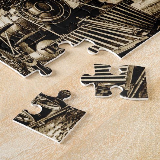 Dampfzug Motor Lokomotive Eisenbahn Puzzle (Seite)