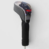 Dampfzug Motor Lokomotive im Schnee Golf Headcover (angewinkelt)