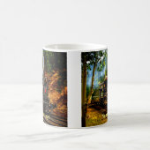 Dampfzug-Motor-Lokomotive in Waldbezeichnung Kaffeetasse (Mittel)