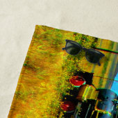 Dampfzug Motor Lokomotive - Name hinzufügen - Strandtuch (Beispiel)