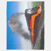 Dampfzug Motor Lokomotive SP4449 Black Orange Fleecedecke (Vorderseite)