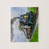 Dampfzug Motor Lokomotivenbau Eisenbahn Puzzle (Vertikal)