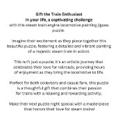 Dampfzug Motor Lokomotivenbau Eisenbahn Puzzle