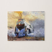 Dampfzug Motor Lokomotivmalerei Eisenbahn Ji Puzzle (Horizontal)