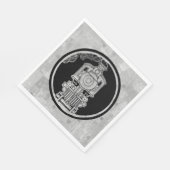 Dampfzug Motor Lokomotivzug Illustrierte w-Briefma Serviette (Ecke)