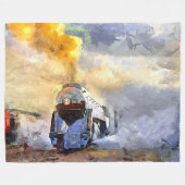 Dampfzug Motor N&W 611 Lokomotive in Dampfbetrieb Fleecedecke (Vorderseite (Horizontal))