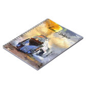 Dampfzug Motor N&W 611 Lokomotive in Dampfbetrieb Notizblock (Linke Seite)