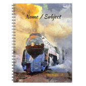 Dampfzug Motor N&W 611 Lokomotive in Dampfbetrieb Notizblock (Vorderseite)