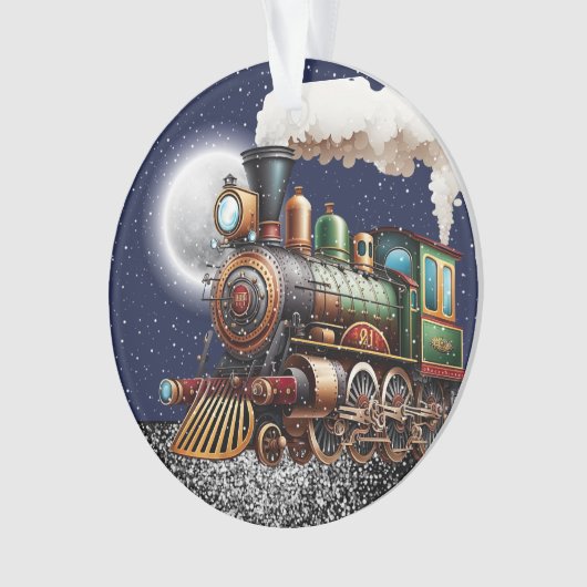 Dampfzug Motor Ornament (Vorderseite)