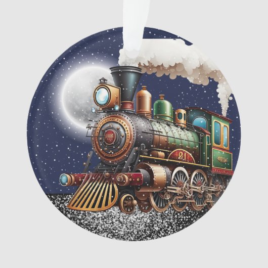 Dampfzug Motor Ornament (Vorderseite)