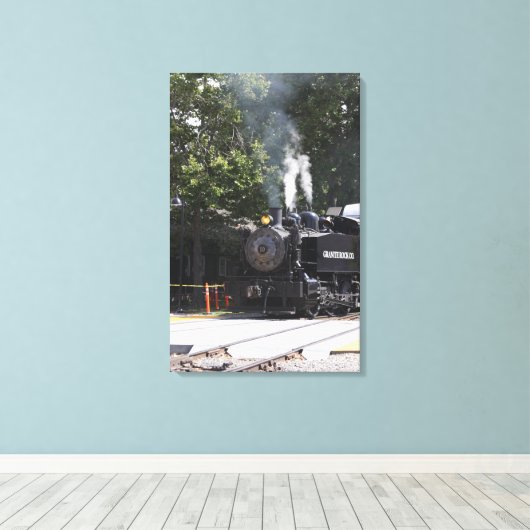 Dampfzug Motor Train Canvas Print Leinwanddruck (Insitu (Holzboden))