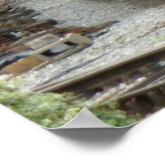 Dampfzug Motor Train Poster (Ecke)