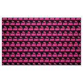 Dampfzug Muster - Heiß rosa auf schwarz Stoff (Fat Quarter (45,7 x 55,9 cm))