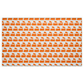 Dampfzug Muster - Orange auf Weiß Stoff (Fat Quarter (45,7 x 55,9 cm))