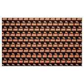 Dampfzug Muster - Pfirsich auf schwarz Stoff (Fat Quarter (45,7 x 55,9 cm))