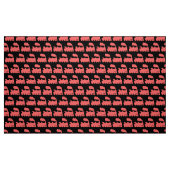 Dampfzug Muster - Tropisches Rosa auf schwarz Stoff (Fat Quarter (45,7 x 55,9 cm))