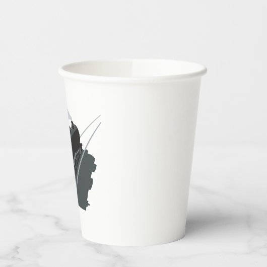 Dampfzug Pappbecher (Links)