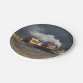 Dampfzug Pappteller (Schrägansicht)