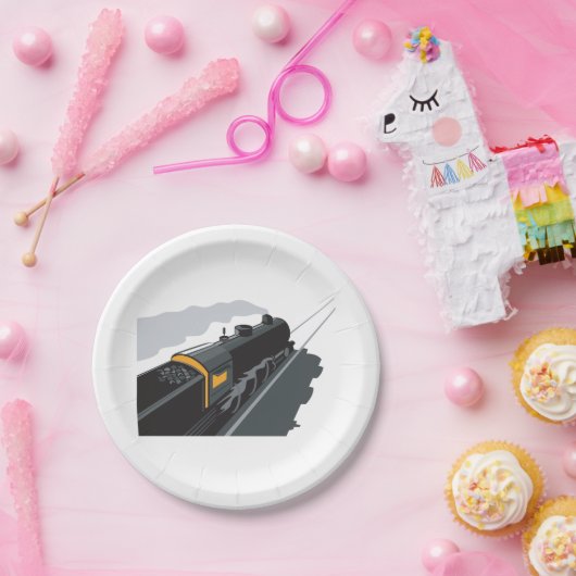 Dampfzug Pappteller (Party)