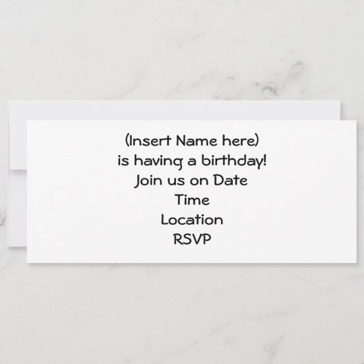 Dampfzug-Party Einladung (Rückseite)