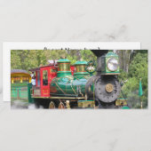 Dampfzug-Party Einladung (Vorne/Hinten)