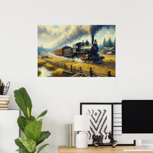 Dampfzug Poster (Heimbüro)