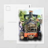 DAMPFZUG POSTKARTE (Vorne/Hinten)