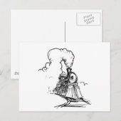 Dampfzug Postkarte (Vorne/Hinten)