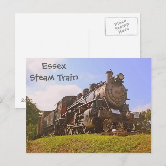 Dampfzug Postkarte (Vorne/Hinten)