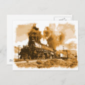 Dampfzug Postkarte (Vorne/Hinten)