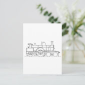 Dampfzug Postkarte (Stehend Vorderseite)