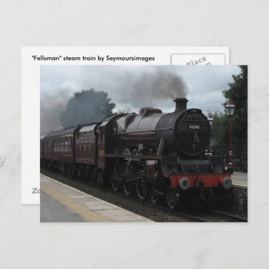 Dampfzug - Postkarte (Vorne/Hinten)