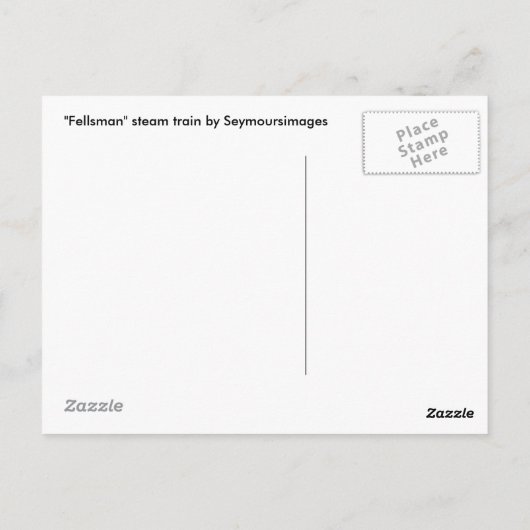 Dampfzug - Postkarte (Rückseite)