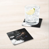 Dampfzug Rechteckiger Pappuntersetzer (Vor Ort)