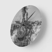Dampfzug Runde Wanduhr (Winkel)
