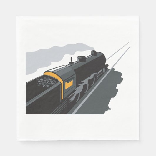 Dampfzug Serviette (Vorderseite)