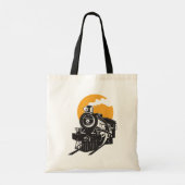 Dampfzug Tote Bag Tragetasche (Rückseite)
