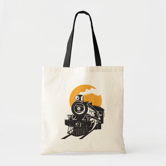 Dampfzug Tote Bag Tragetasche (Vorne)