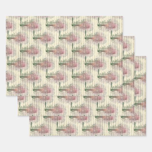 Dampfzug und Motor Geschenkpapier Set (Set)